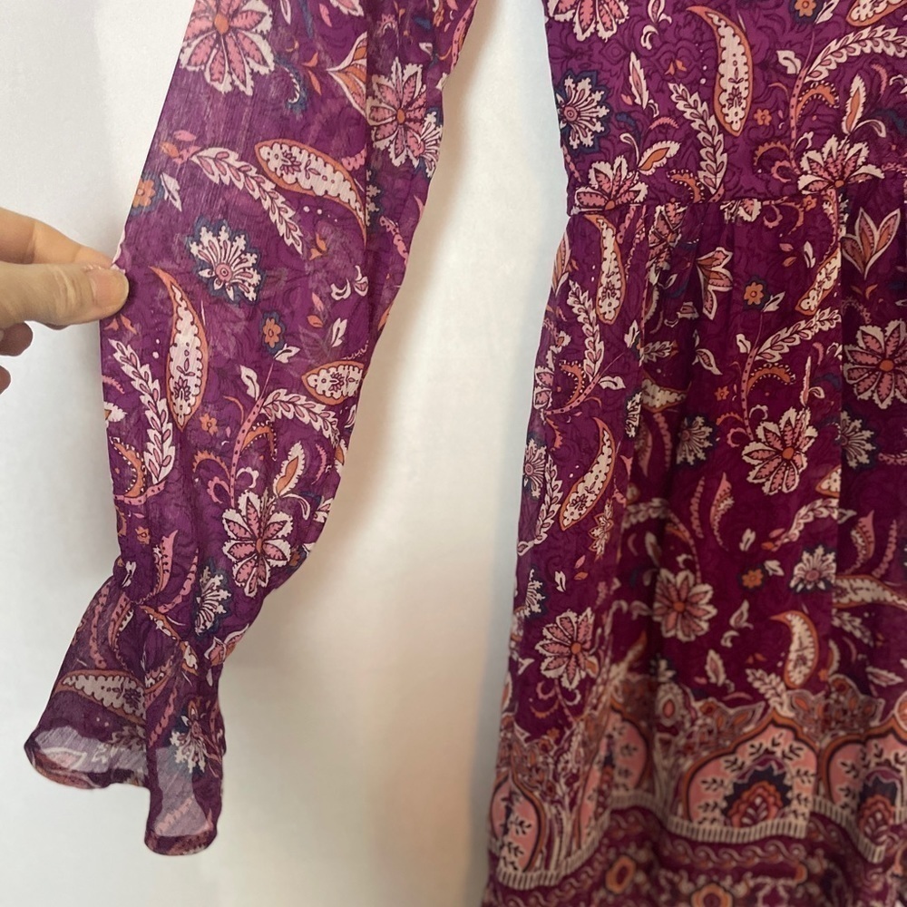 Hollister Purple Y2K Cottagecore Floral Flowy Dress Size Medium - Picture 11 of 11